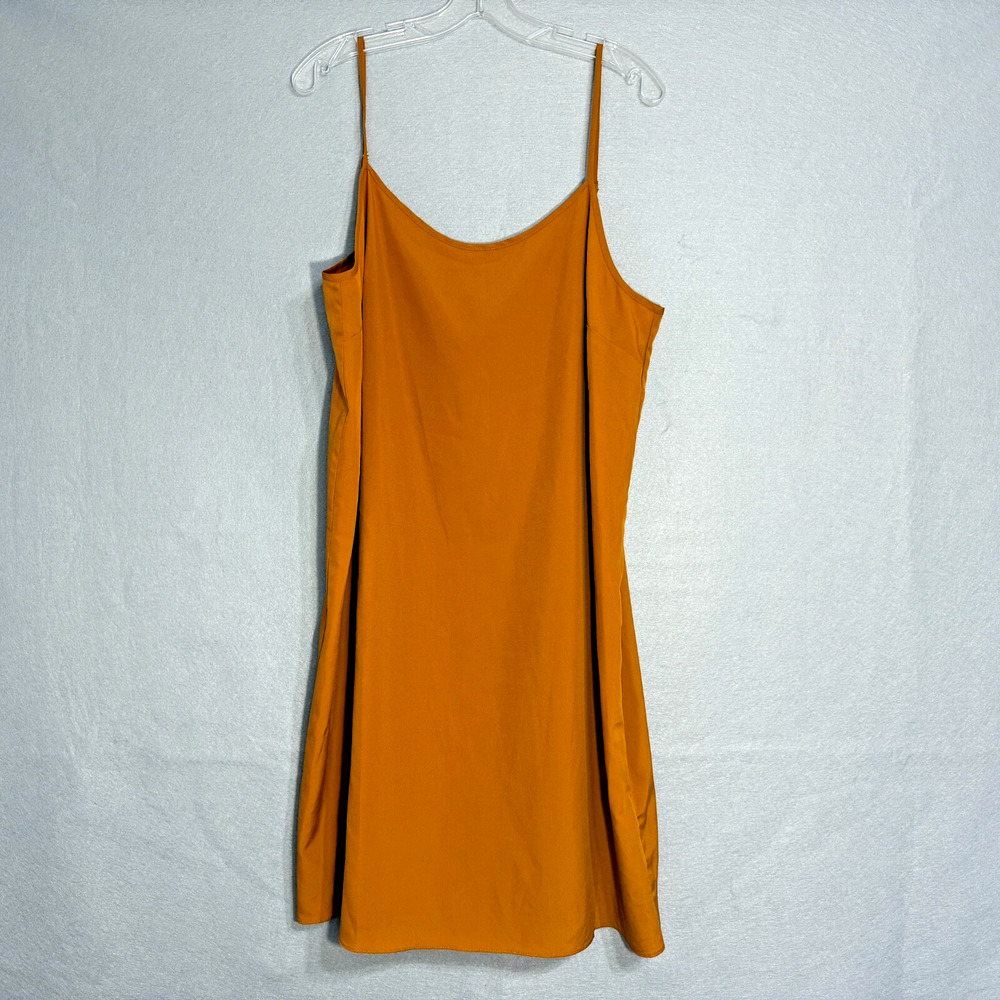 Nanette Lepore Eco Slip Dress Womens Size 14 Yellow Gold Sustainable Minimalist